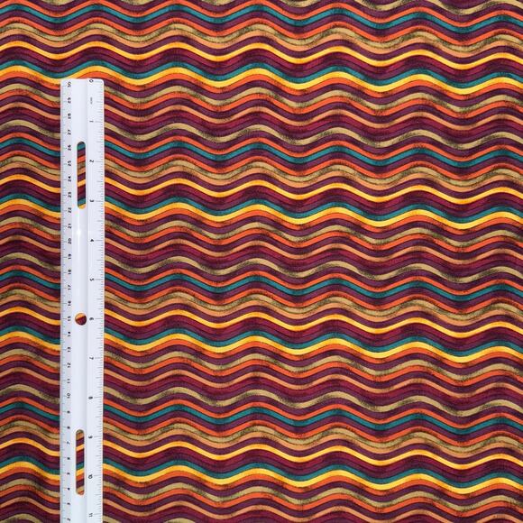 Timeless Treasures Wavy Striped Desert Dunes Cotton Fabric Print - 1/2 Yard - Picture 2 of 8